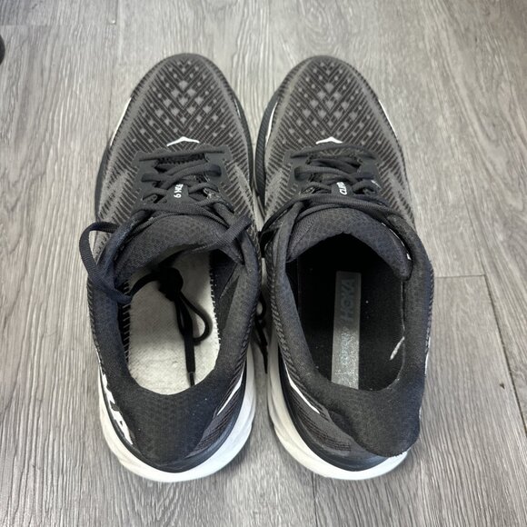 Hoka One One Mens Clifton 9 1127895 BWHT Black Running Shoes Sneakers Size 12 D main image 9